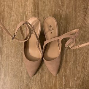 CALL IT SPRING Nude Suede Heels (Size 6)